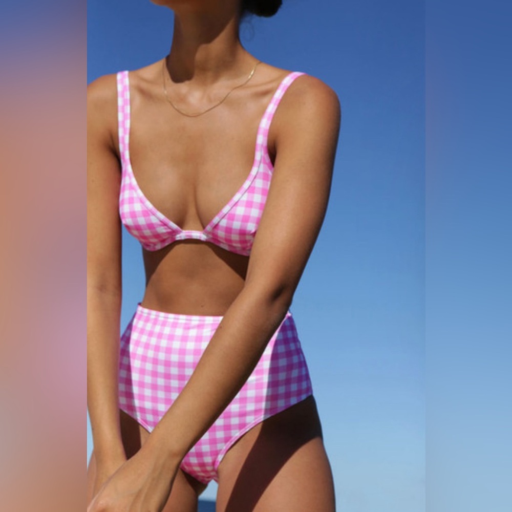 EPHEMERA | Blush Gingham High Waisted Bottom